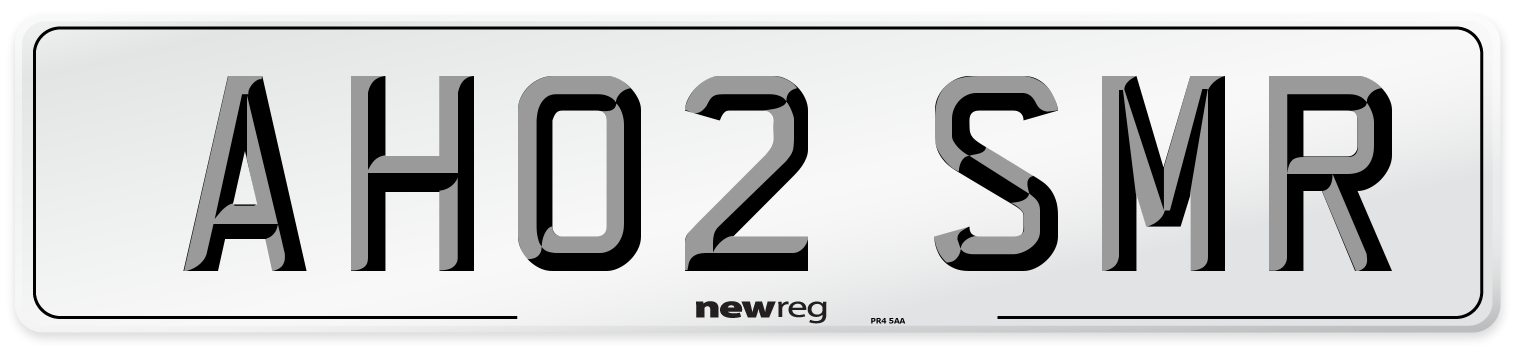 AH02 SMR Number Plate from New Reg